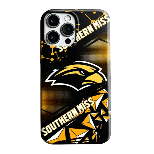 southern miss golden eagles jagged flash black phone case best selling