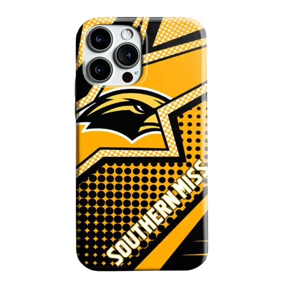 southern miss golden eagles star outline black phone case best selling