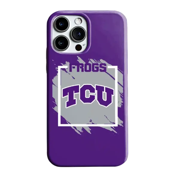 tcu horned frogs brush square purple phone case best selling