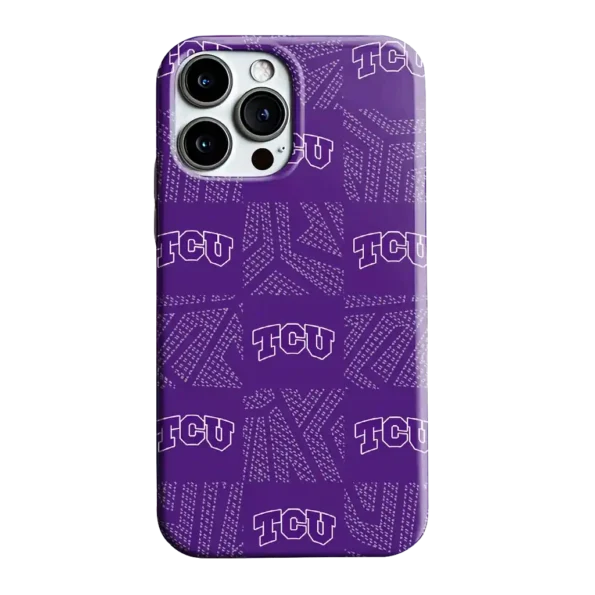tcu horned frogs chevron squares purple phone case best selling