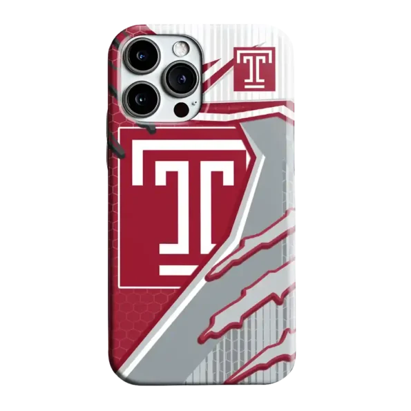 temple owls armor streaks red phone case best selling
