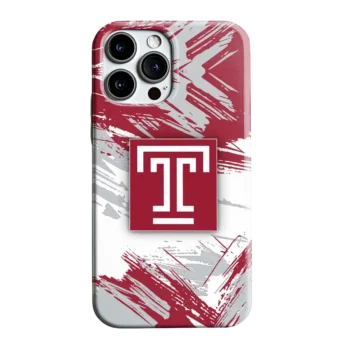 Temple Owls Brushstroke Clash Red White Phone Case
