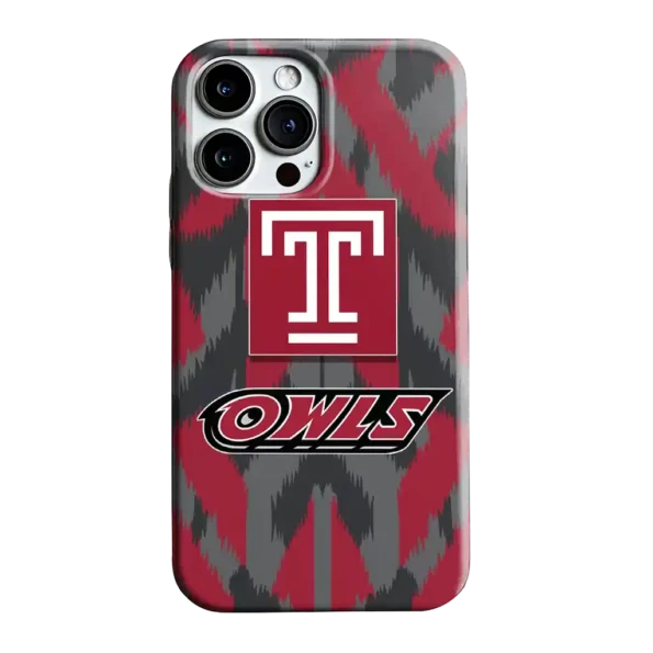 temple owls chevron zigzag red phone case best selling