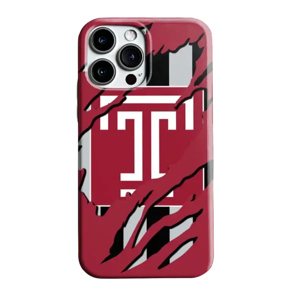 temple owls claw scar red black phone case best selling
