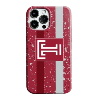 Temple Owls Textured Stripe Red Phone Case