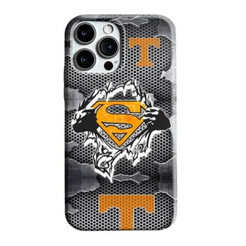 Tennessee Volunteers Superman Emblem Burst Gray Phone Case