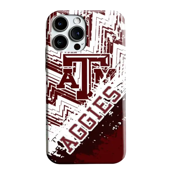 texas am aggies abstract zigzag maroon phone case best selling