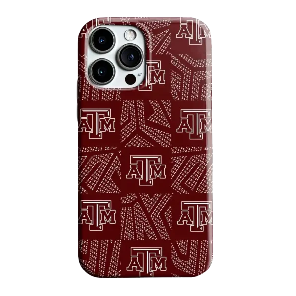 texas am aggies chevron squares maroon phone case best selling