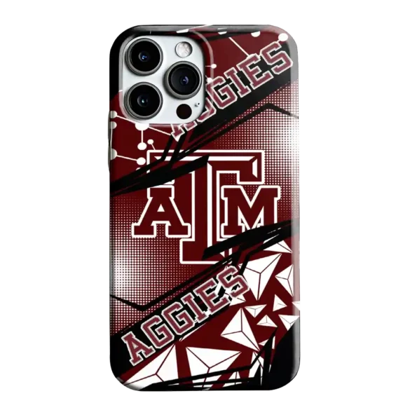 texas am aggies jagged flash maroon black phone case best selling