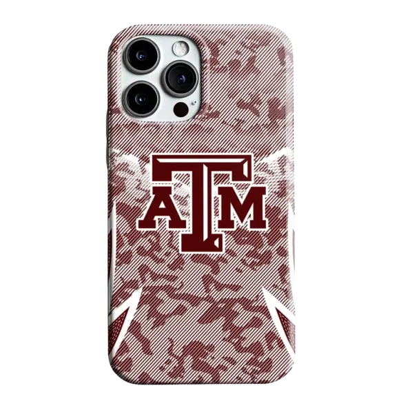 texas am aggies striped overlay maroon phone case best selling
