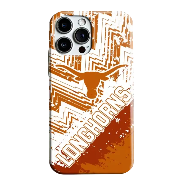 texas longhorns abstract zigzag orange phone case best selling
