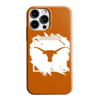 Texas Longhorns Brush Square Orange Phone Case