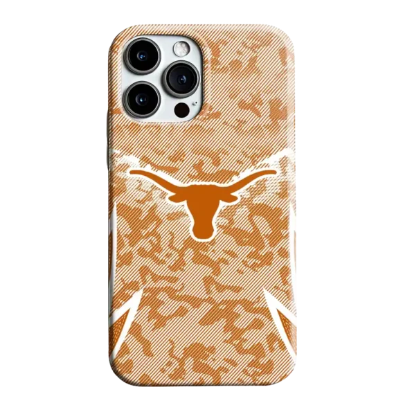 texas longhorns striped overlay orange phone case best selling