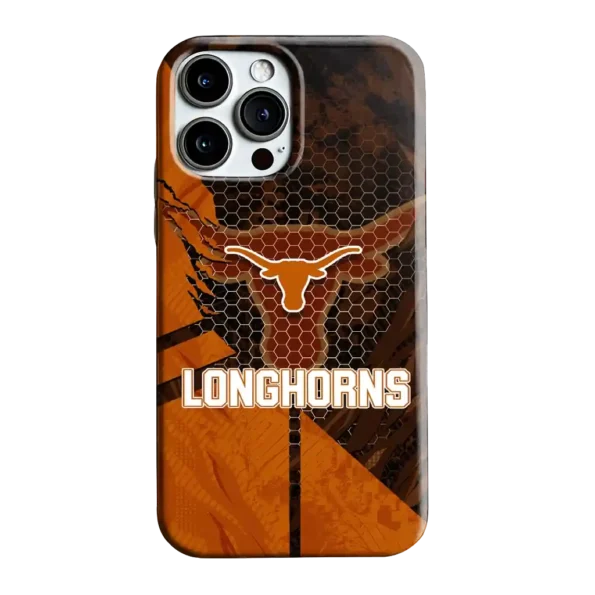 texas longhorns web overlay orange phone case best selling