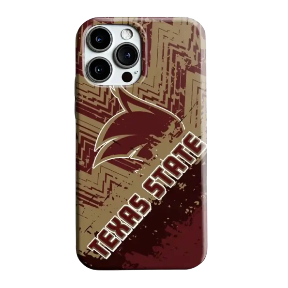 texas state bobcats abstract zigzag maroon phone case best selling