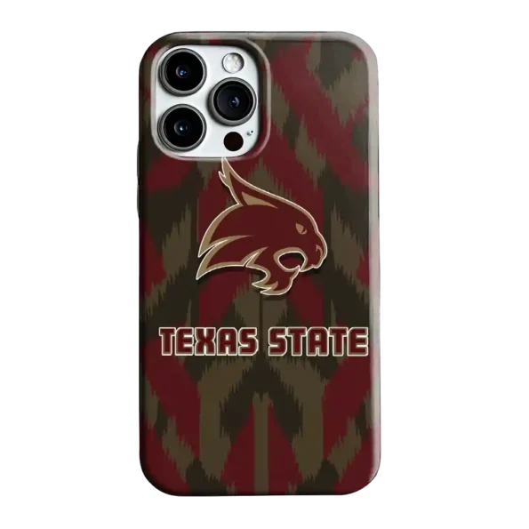 texas state bobcats chevron zigzag maroon phone case best selling