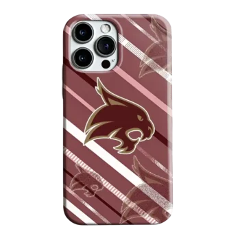 Texas State Bobcats Linear Stripes Maroon Phone Case