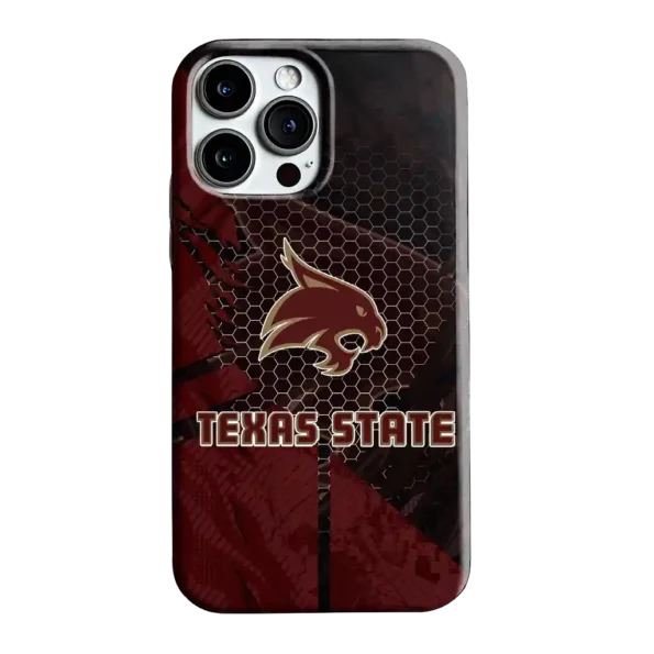 texas state bobcats web overlay maroon phone case best selling