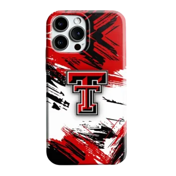 Texas Tech Red Raiders Brushstroke Clash Red White Phone Case