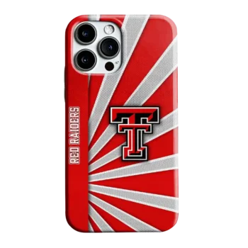 Texas Tech Red Raiders Sunburst Rays Red Phone Case