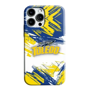 Toledo Rockets Brushstroke Clash Blue White Phone Case