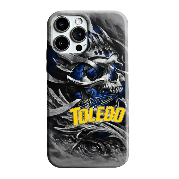 toledo rockets skull blades blue gray phone case best selling