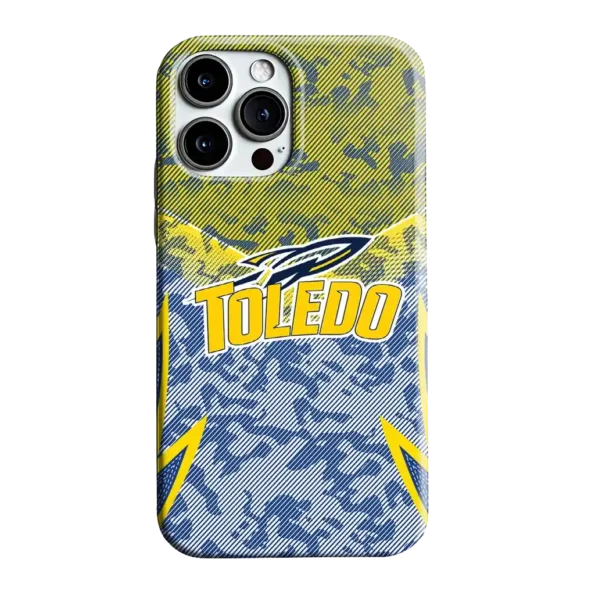 toledo rockets striped overlay blue phone case best selling