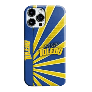 Toledo Rockets Sunburst Rays Blue Phone Case