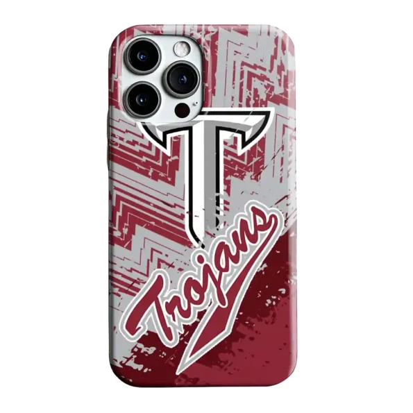 troy trojans abstract zigzag red phone case best selling