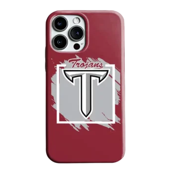 Troy Trojans Brush Square Red Phone Case