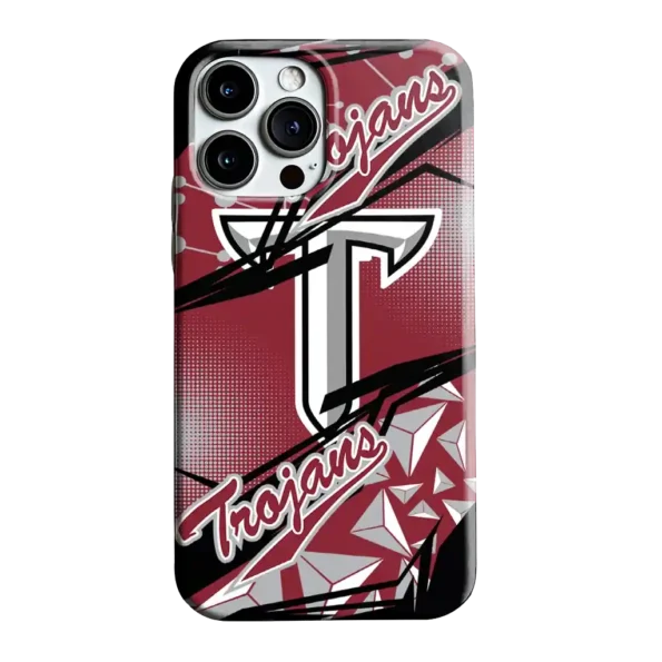 troy trojans jagged flash red black phone case best selling