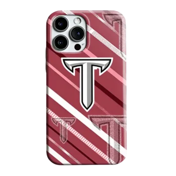 Troy Trojans Linear Stripes Red Phone Case
