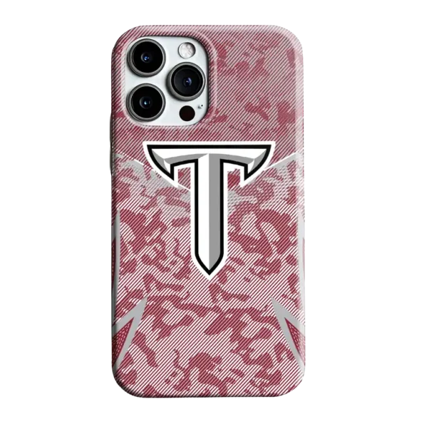 troy trojans striped overlay red phone case best selling