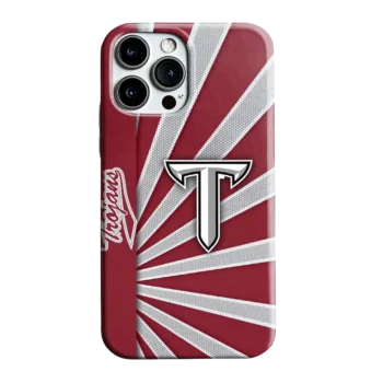Troy Trojans Sunburst Rays Red Phone Case