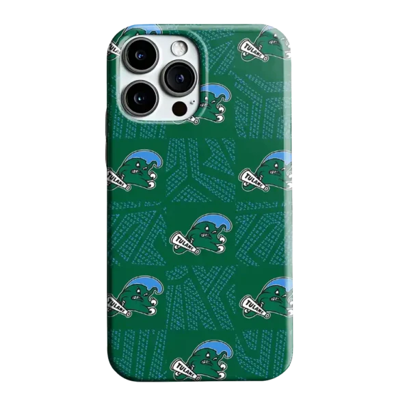 tulane green wave chevron squares green phone case best selling