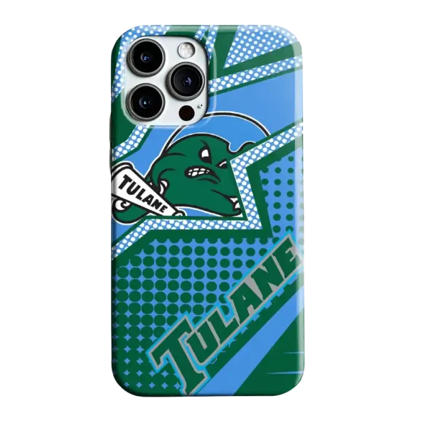 tulane green wave star outline green phone case best selling