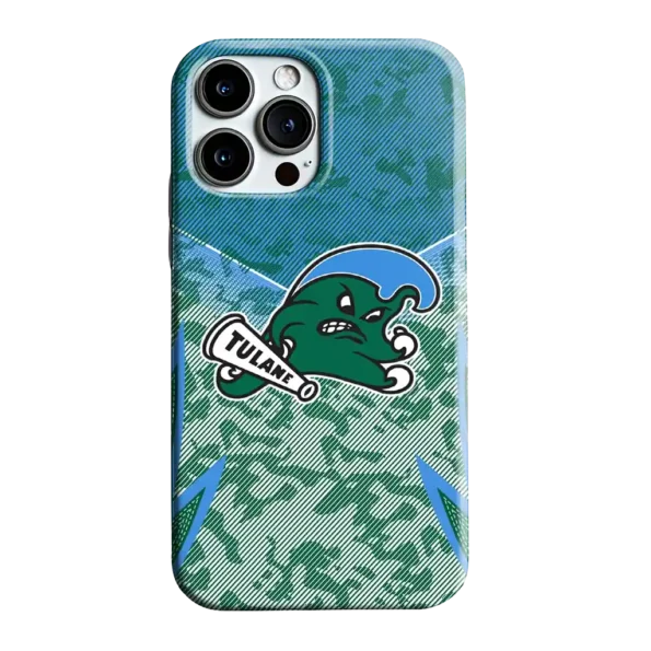 tulane green wave striped overlay green phone case best selling