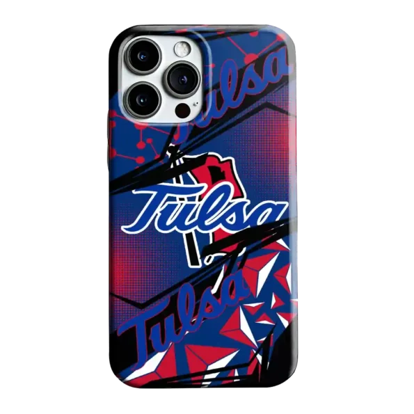 tulsa golden hurricane jagged flash blue black phone case best selling