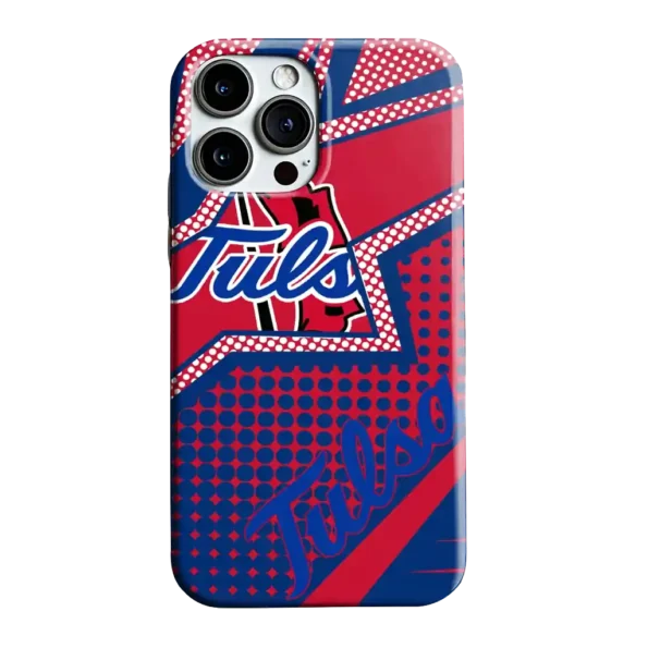 tulsa golden hurricane star outline blue phone case best selling
