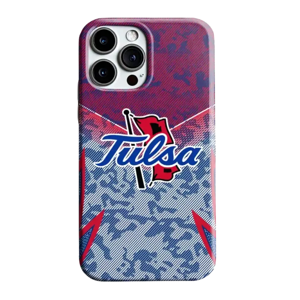 tulsa golden hurricane striped overlay blue phone case best selling