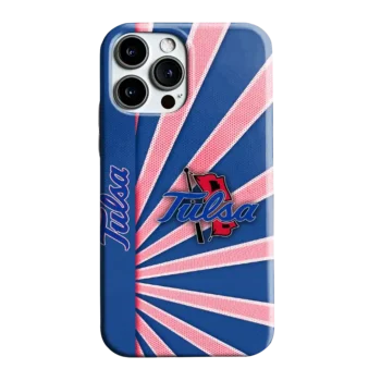 Tulsa Golden Hurricane Sunburst Rays Blue Phone Case