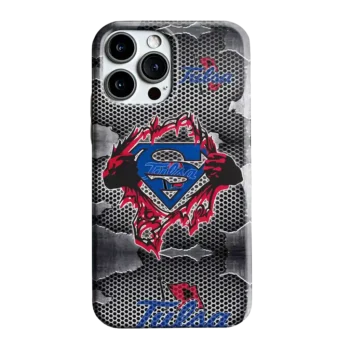 Tulsa Golden Hurricane Superman Emblem Burst Gray Phone Case