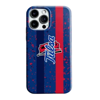 Tulsa Golden Hurricane Textured Stripe Blue Phone Case