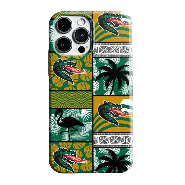 uab blazers flamingo palm trees green phone case best selling