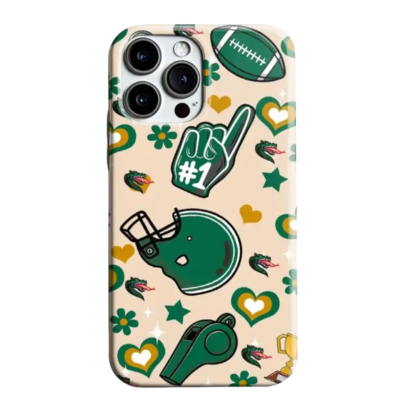 uab blazers helmet hearts green cream phone case best selling