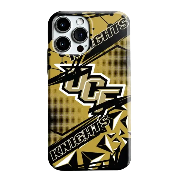 ucf knights jagged flash gold black phone case best selling