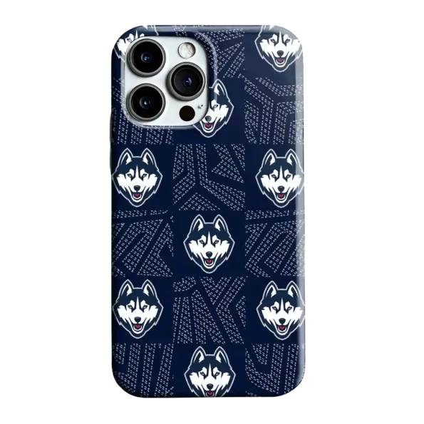 uconn huskies chevron squares blue phone case best selling