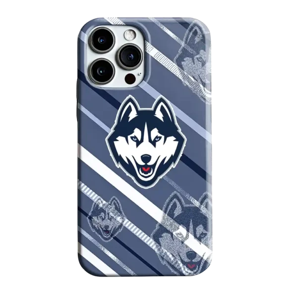 uconn huskies linear stripes blue phone case best selling
