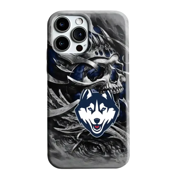 uconn huskies skull blades blue gray phone case best selling