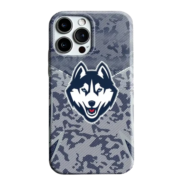 uconn huskies striped overlay blue phone case best selling